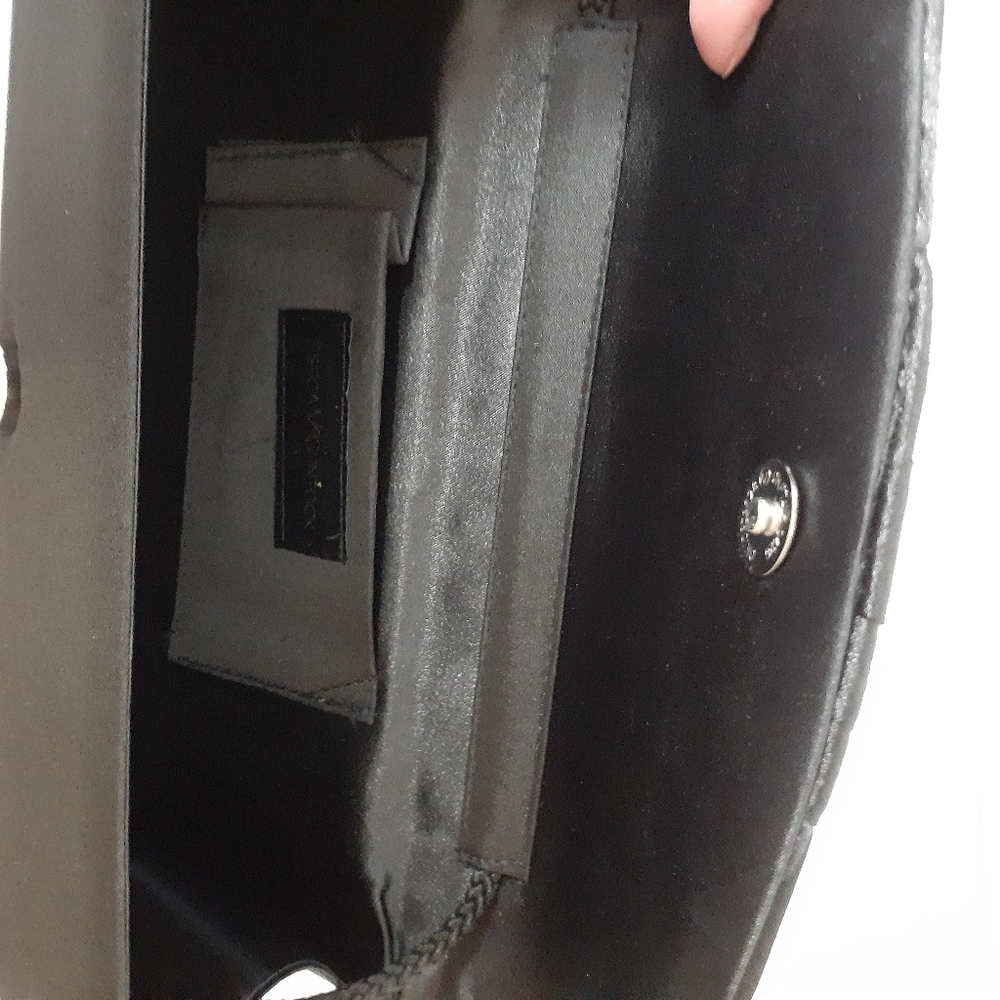 Jessica McClintock Black Satin‎ Evening Bag - Picture 2 of 6